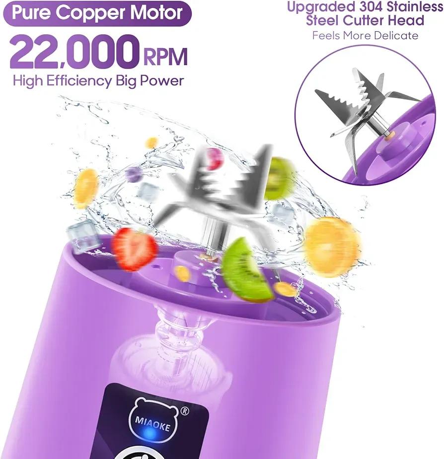 Purple Electric Juicer Blender for Fresh Juice on Go