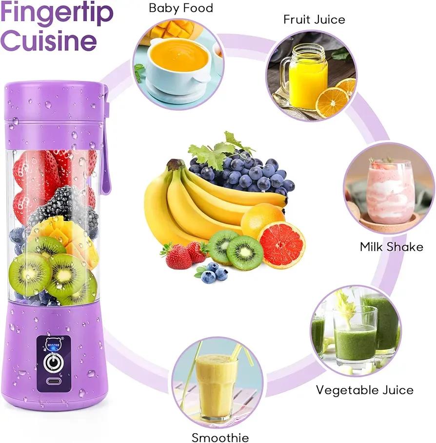 Purple Electric Juicer Blender for Fresh Juice on Go