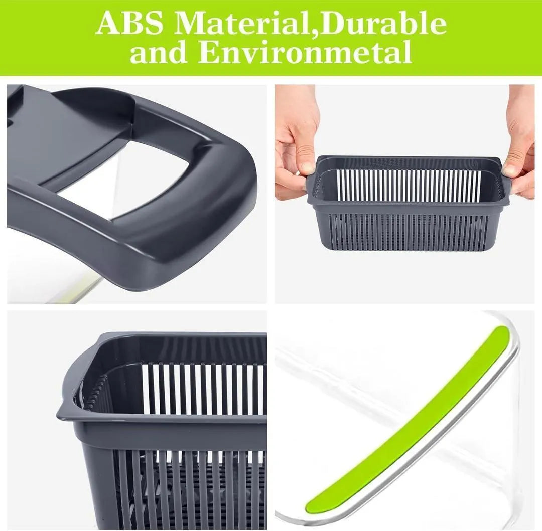 Compact Vegetable Cutter with Egg Separator & 3 Blades