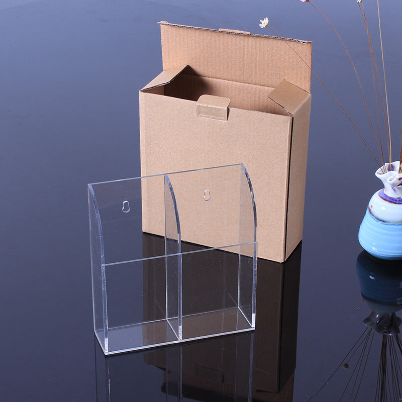 Transparent Wall-Mounted Storage Box for Home Organization